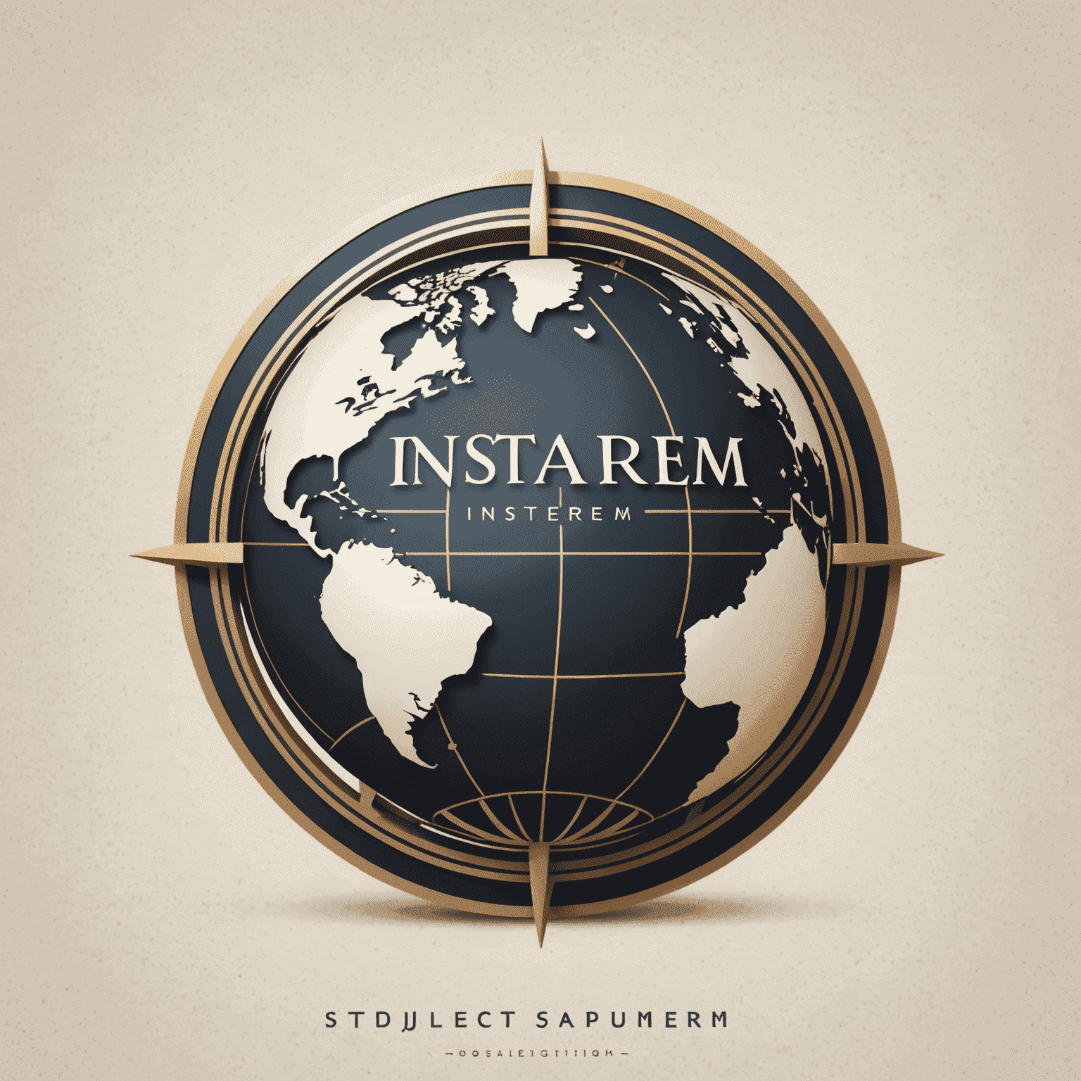 Instarem logo - A stylized globe with elegant typography