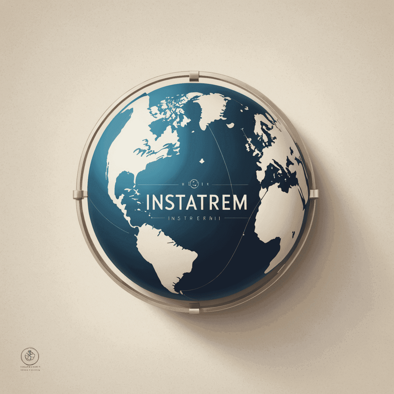 Instarem logo - A stylized globe with elegant typography