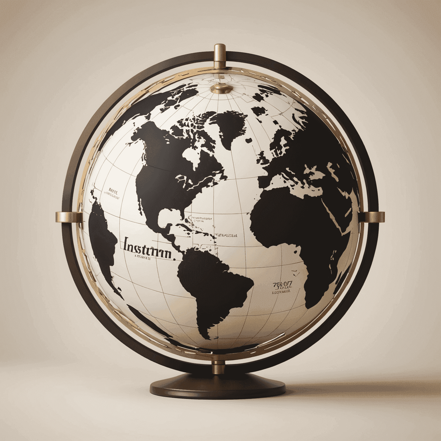 Instarem logo - A stylized globe with elegant typography
