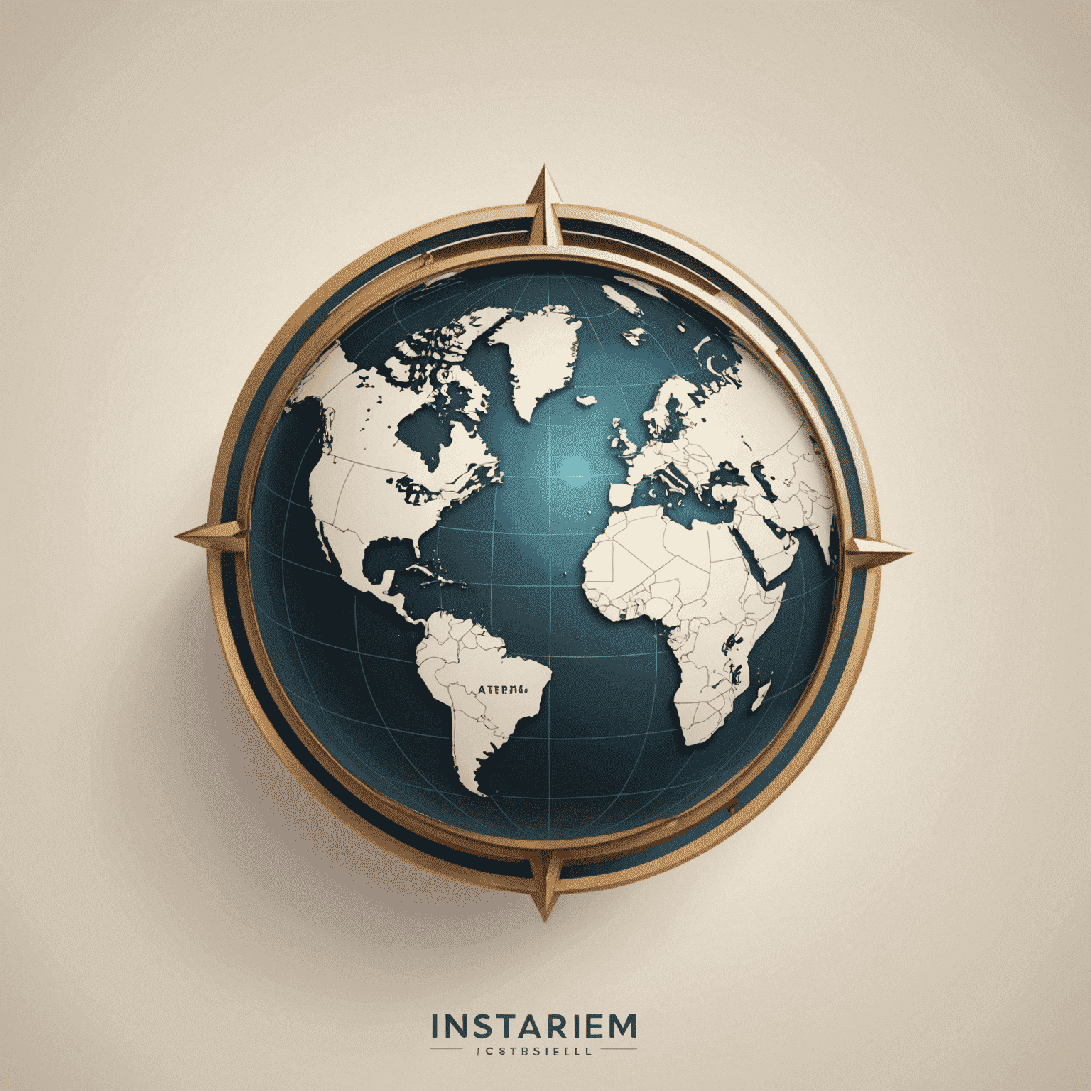 Instarem logo - A stylized globe with elegant typography