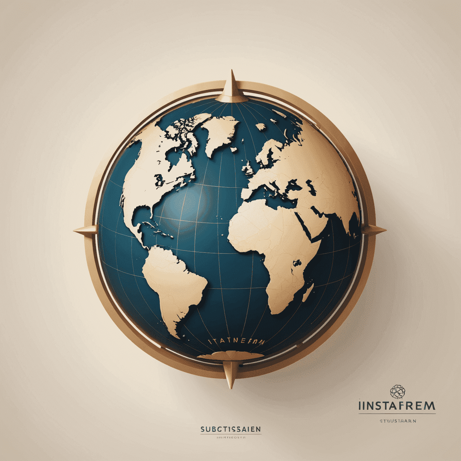 Instarem logo - A stylized globe with elegant typography